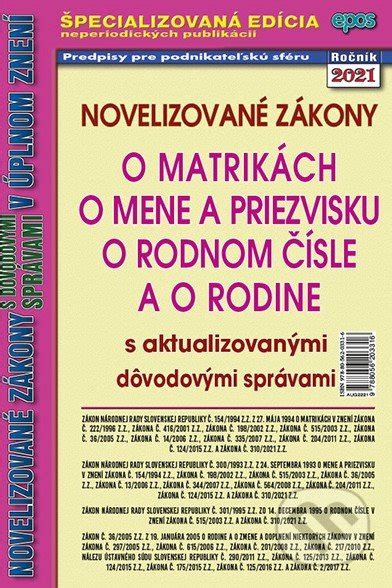 Zákony a nariadenia o matrikách a rodine
