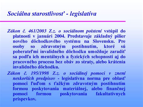 Zoznam právnych predpisov týkajúcich sa sociálnej pomoci deťom a rodinám na Slovensku