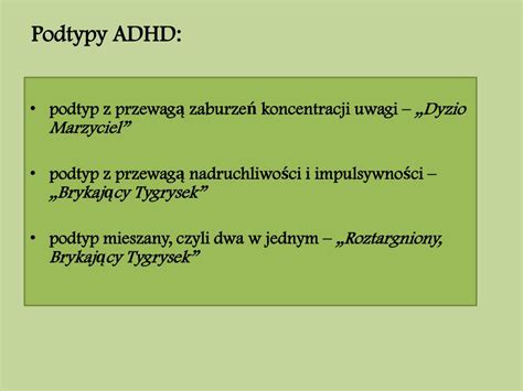 Schéma: Tri podtypy ADHD