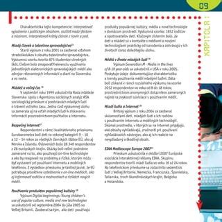Úloha médií a internetu vo vnímaní sexuálnych noriem mládeže
