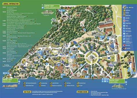 Mapa ZOO Schönbrunn a trasa vláčika