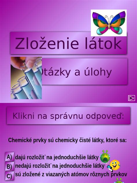 Zloženie látok a materiálov