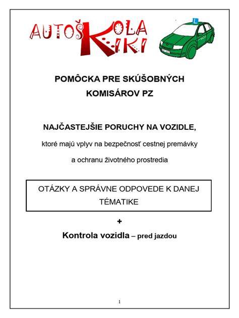 Zoznam kontrol pred každou jazdou s dieťaťom