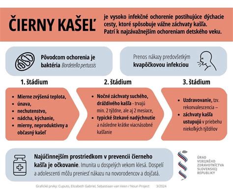 diagram fáz priebehu ochorenia čierny kašeľ