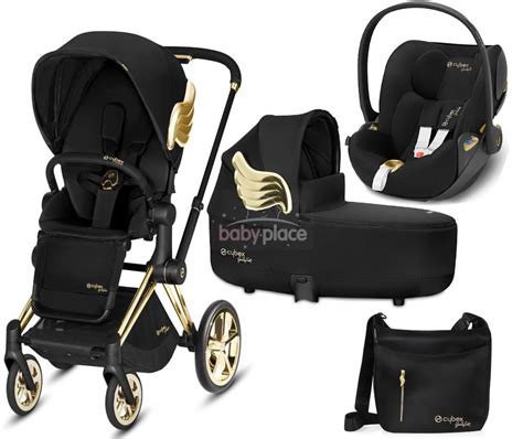 Elegantný čierny Cybex kočík s detailmi