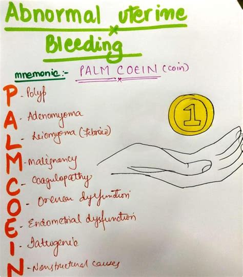 Infografika PALM-COEIN klasifikácia abnormálneho maternicového krvácania