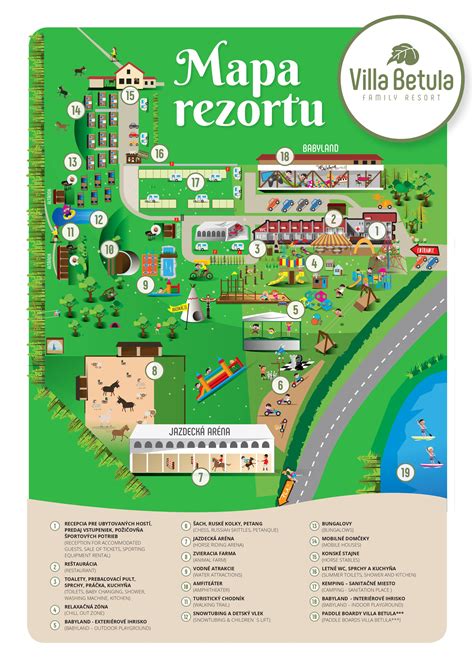 Mapa rezortu Vila Betula