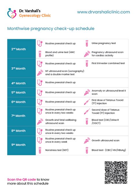 Pregnancy check-up schedule