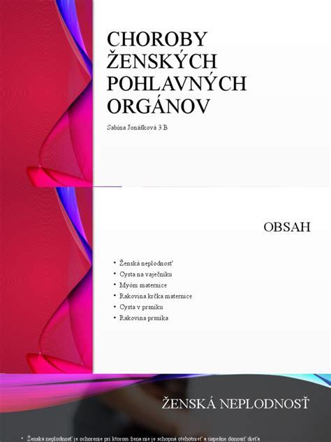 Ženské choroby - infografika