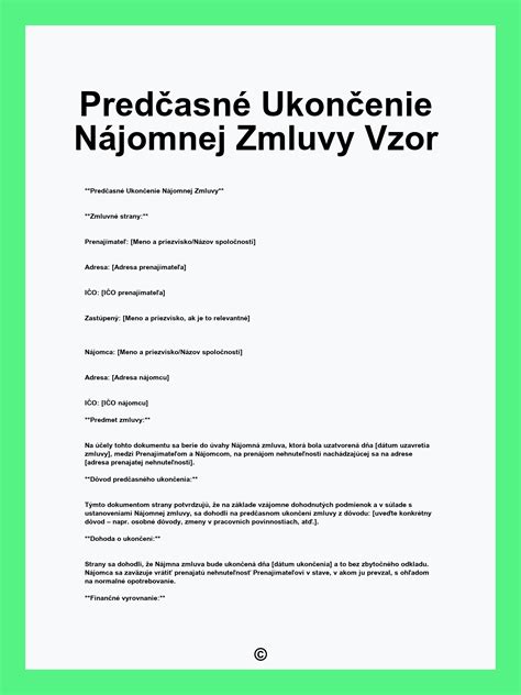 Základné prvky nájomnej zmluvy