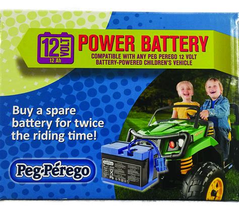 Detail originálnej batérie Peg Perego s logom a špecifikáciami