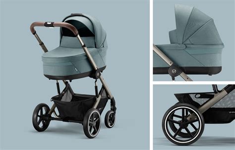 Cybex Balios S Lux kočík s dieťaťom v mestskej kaviarni