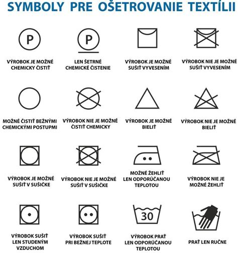 Piktogramy pracích symbolov pre detský textil