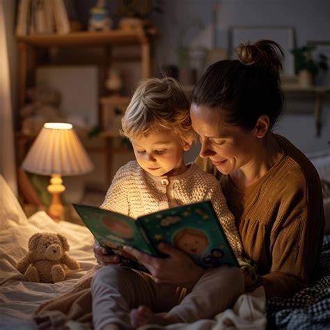 Dieťa, ktoré si číta knihu pred spaním, ako súčasť večerného rituálu