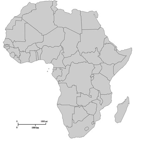 Mapa Afriky so zvýraznenými krajinami, kde prebieha pomoc deťom