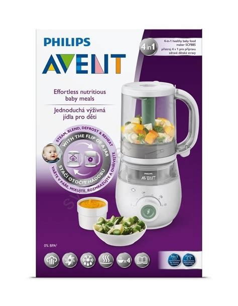Schéma zjednodušeného procesu prípravy detskej stravy s Philips Avent 4v1