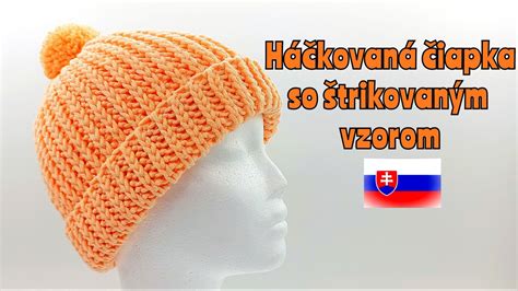 Háčkovaná detská čiapka s jednoduchým vzorom