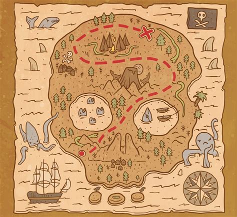 Mapa pokladu pre deti