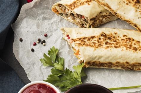 Ilustrácia plnenej tortilly