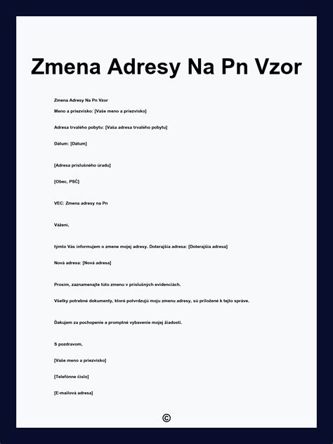 Zmena doručovacej adresy predplatného