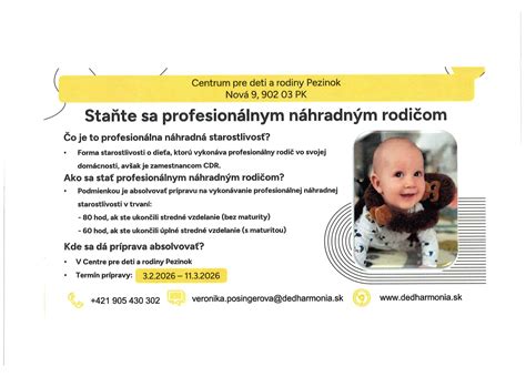 Schéma: Role a umiestnenie profesionálnej rodiny v systéme náhradnej starostlivosti