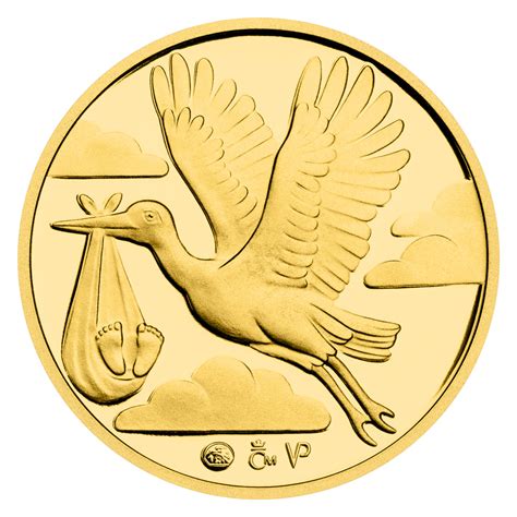Zlatá minca k narodeniu dieťaťa s gravírovaním