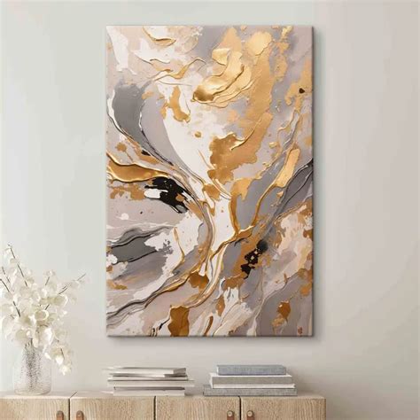 Abstraktná maľba s prírodnými prvkami