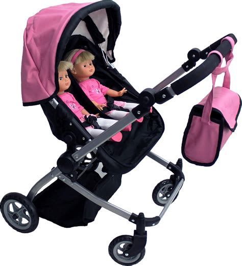 Doll stroller with adjustable handle