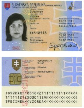 Ilustrácia slovenského občianskeho preukazu s čipom
