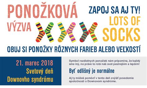 Ponožková výzva - symbol dňa Downovho syndrómu
