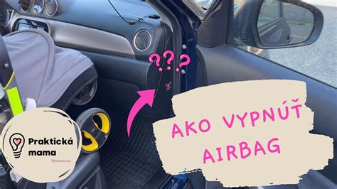 Deaktivovaný airbag spolujazdca pri preprave dieťaťa