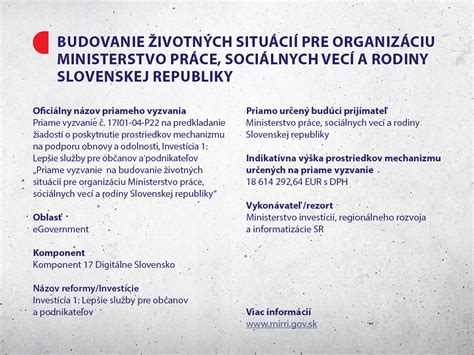 Mapa Slovenska s úradmi práce, sociálnych vecí a rodiny