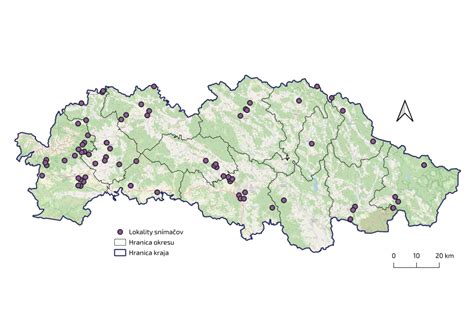 Mapa podporených lokalít projektu Kelt pomáha prírode