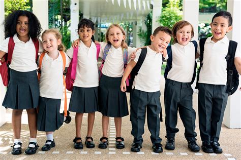 Children on their first day of school