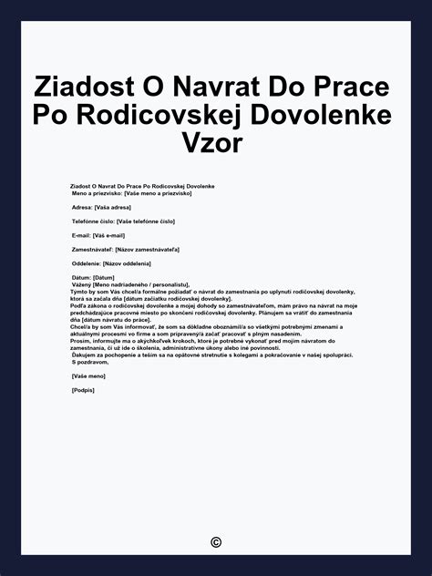 navrat do práce po materskej