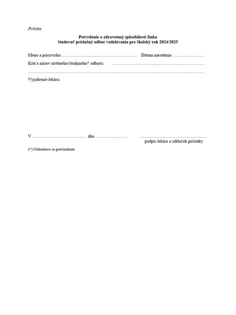 rodic s pediatrom prebera zdravotne potvrdenie
