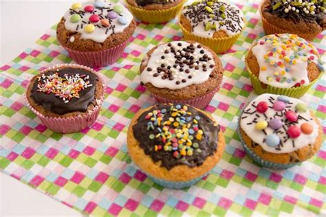 Rôznofarebné detské muffiny