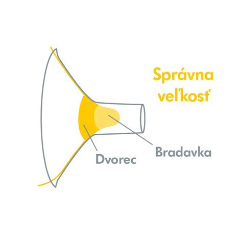 Schéma správneho umiestnenia nadstavca odsávačky na prsník