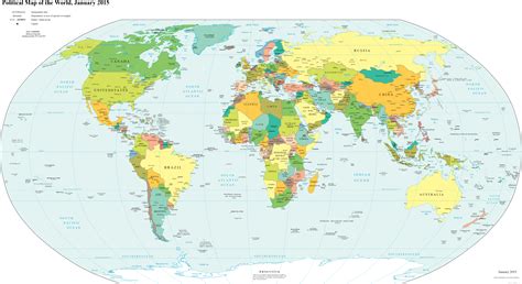 Mapa sveta s vyfarbenými krajinami