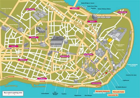 Mapa Istanbulu s vyznačeným Bosporským prielivom