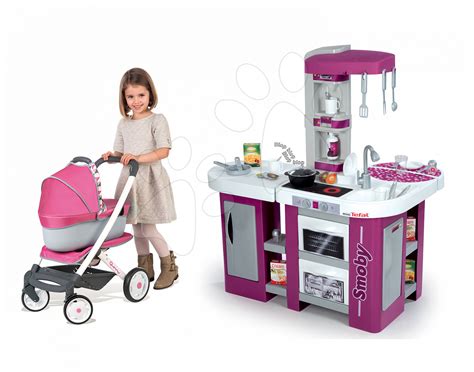 Set hračiek: Kuchynka a kočík pre bábiku