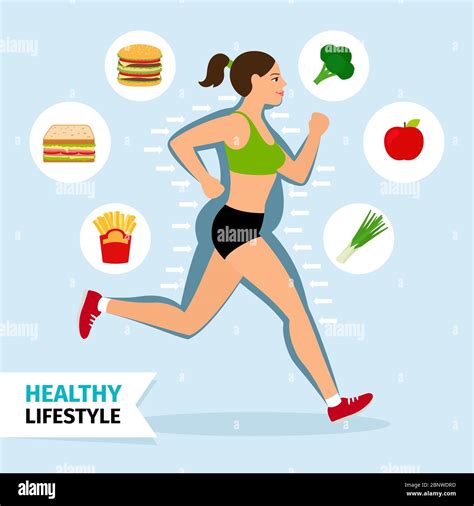 Illustration of a woman embracing a healthy lifestyle in menopause