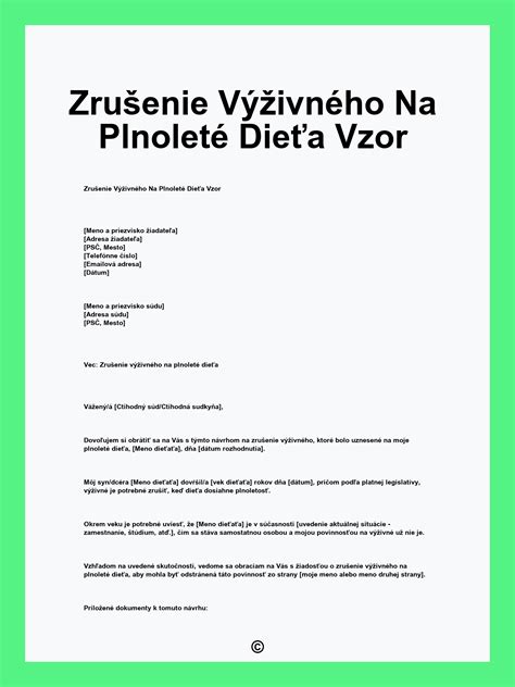 Zrušenie výživného