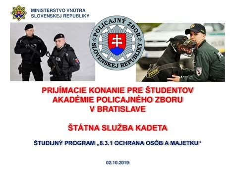 Prijímacie konanie do Policajného zboru SR