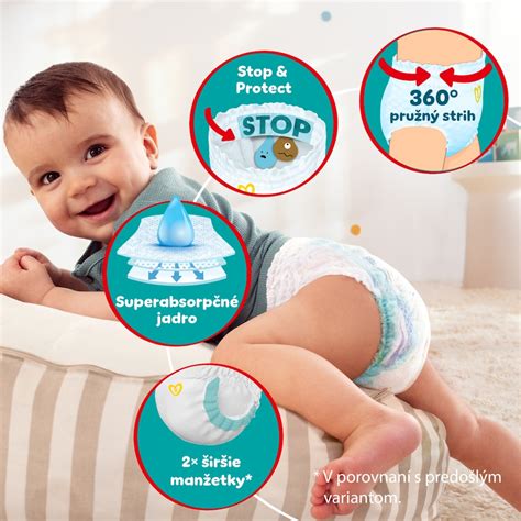 Široký výber plienok Pampers v obchode
