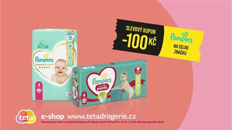 Koláž akčných ponúk Pampers v TETA Drogerii