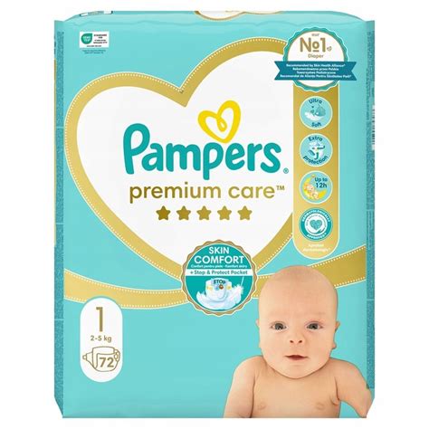 Pampers Premium Care 1 packaging and features