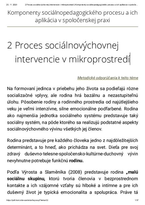 Proces diagnostiky a intervencie v SCPP