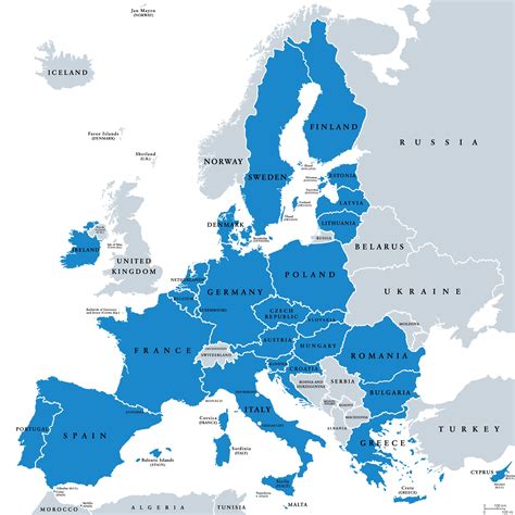 Map highlighting EU countries for cross-border healthcare