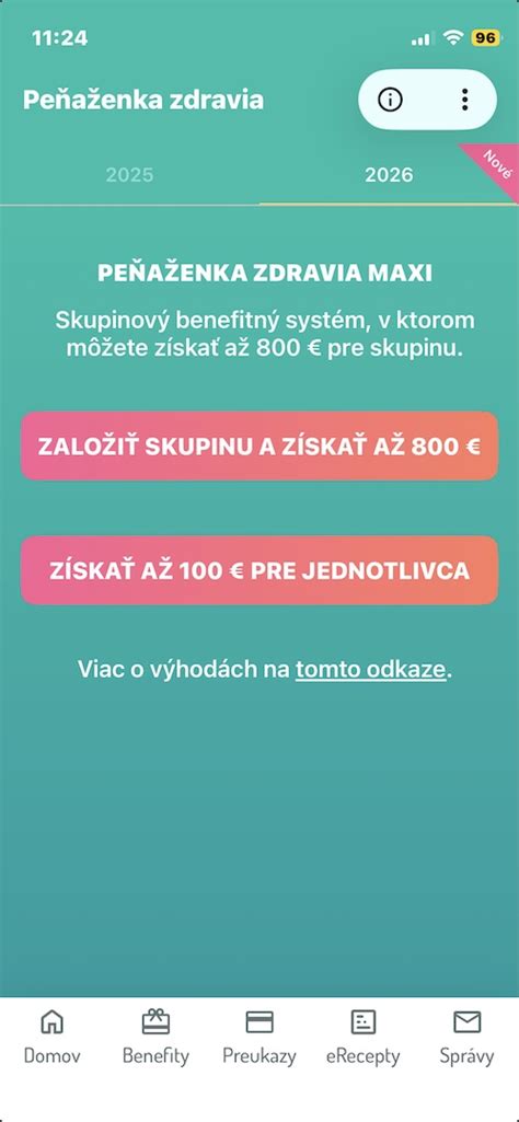 Diagram Peňaženka zdravia MAXI